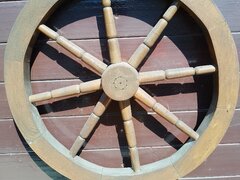 Roata decorativa din lemn 56 cm